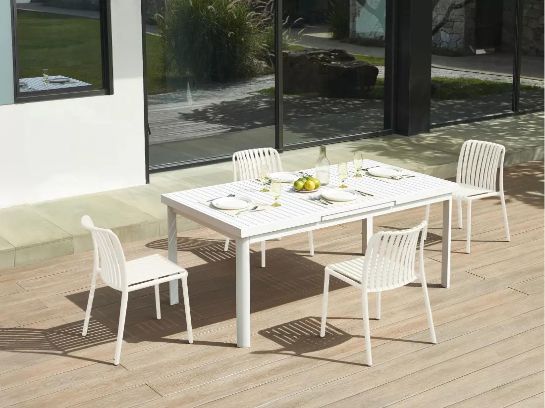 Lot de 2 chaises de jardin empilables en polypropylène - Beige - SESEH de MYLIA