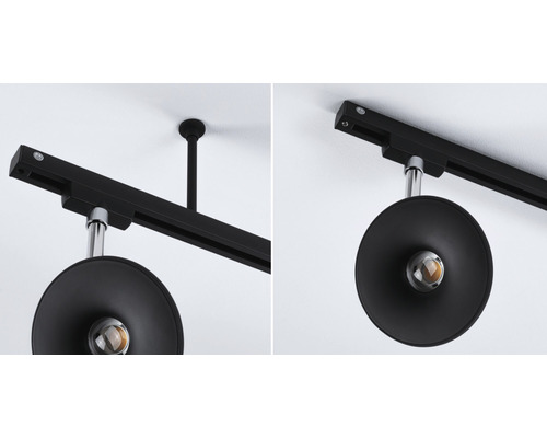Paulmann URail accessoire rail ophanging 105 mm zwart/mat 230V