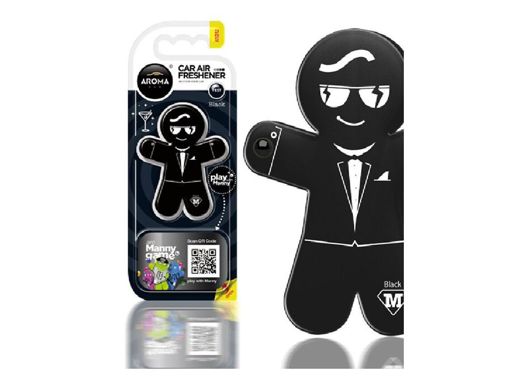 AMBIENTADOR AUTO AROMA CAR MANNY BLACK