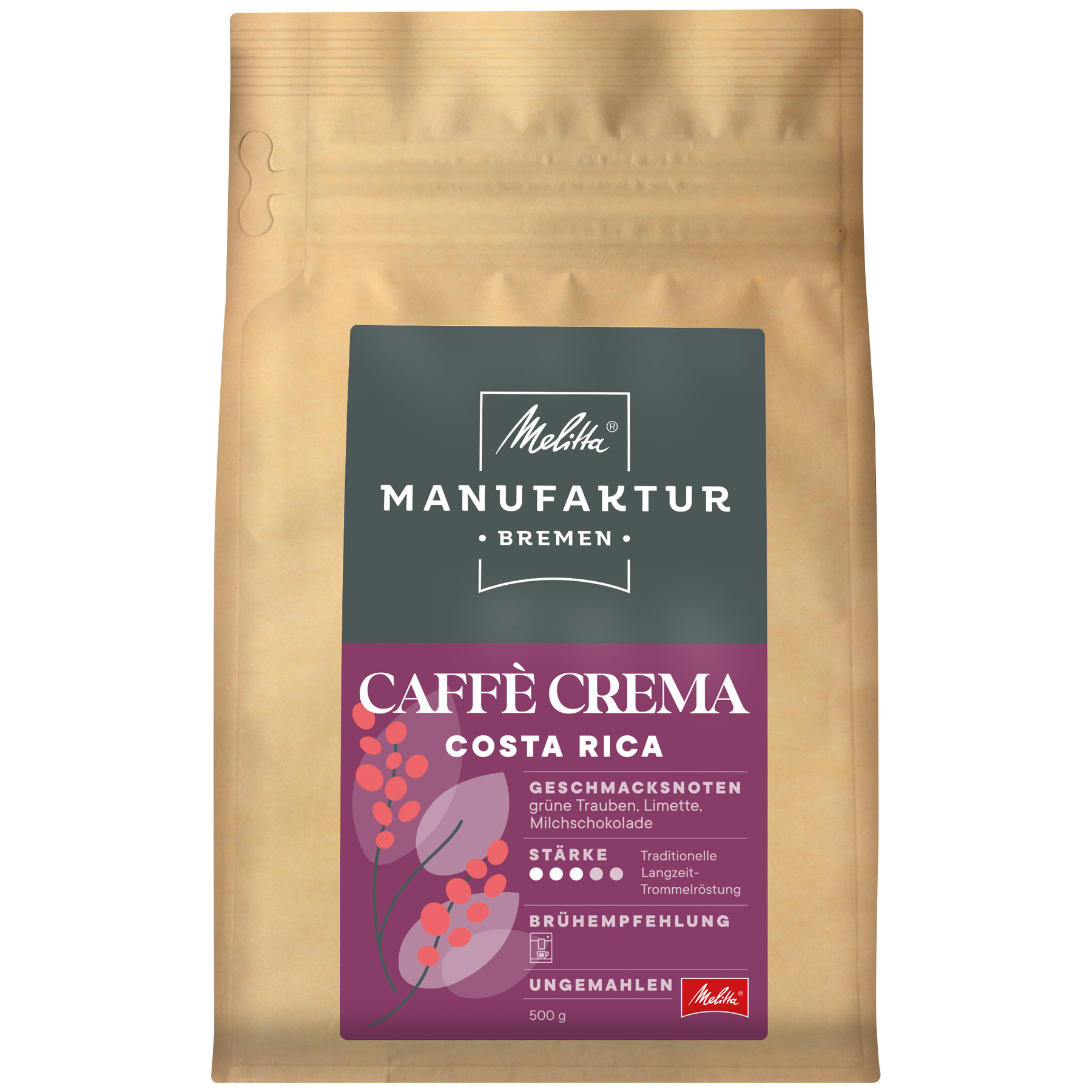 Melitta® Manufaktur-Kaffee Cafè Crema Costa Rica|Kaffeebohnen 500g