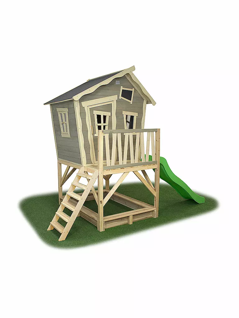 EXIT TOYS Crooky 500 Holzspielhaus - graubeige keine Farbe