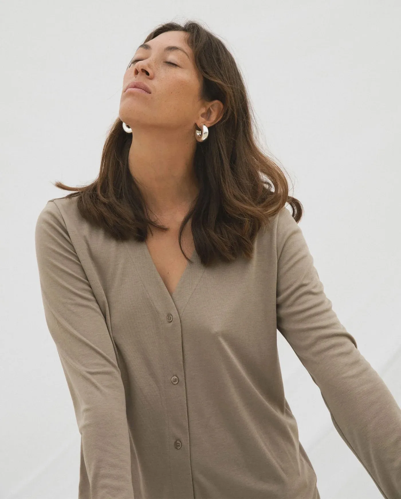 Haut de pyjama boutonné manches longues Angarde