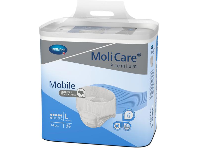 MoliCare Inkontinenz Pants Mobile 6 14 Stück Mobile Einweghose für Personen mit mittlerer Blasenschwäche