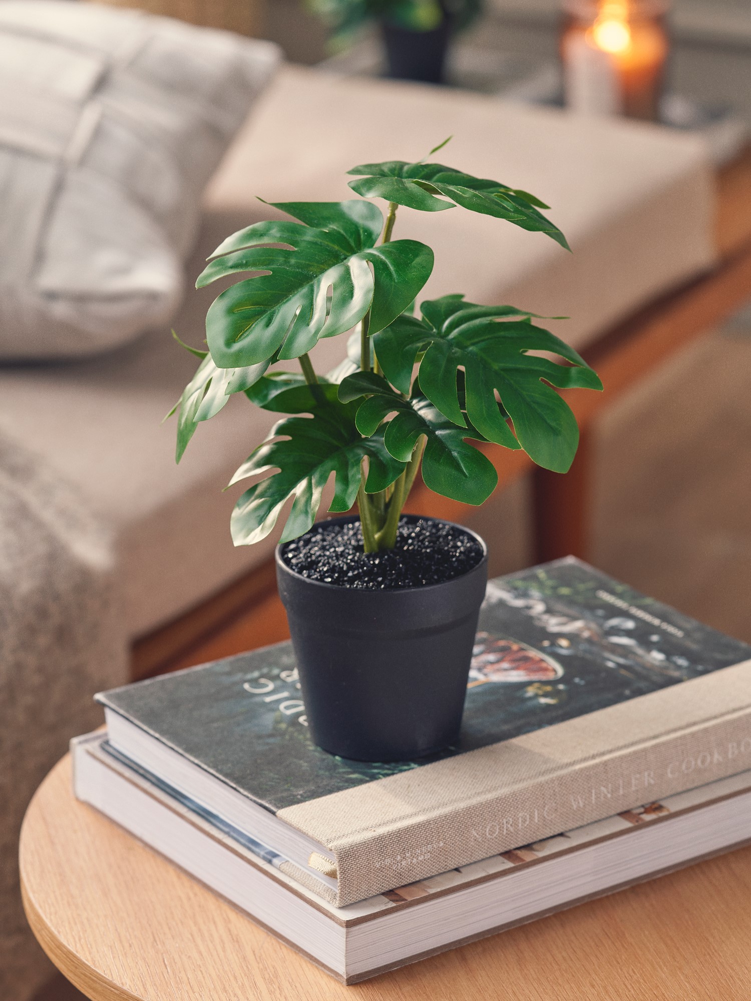Kunstig plante i potte filodendron | Ø9 x 22 cm.  | Green