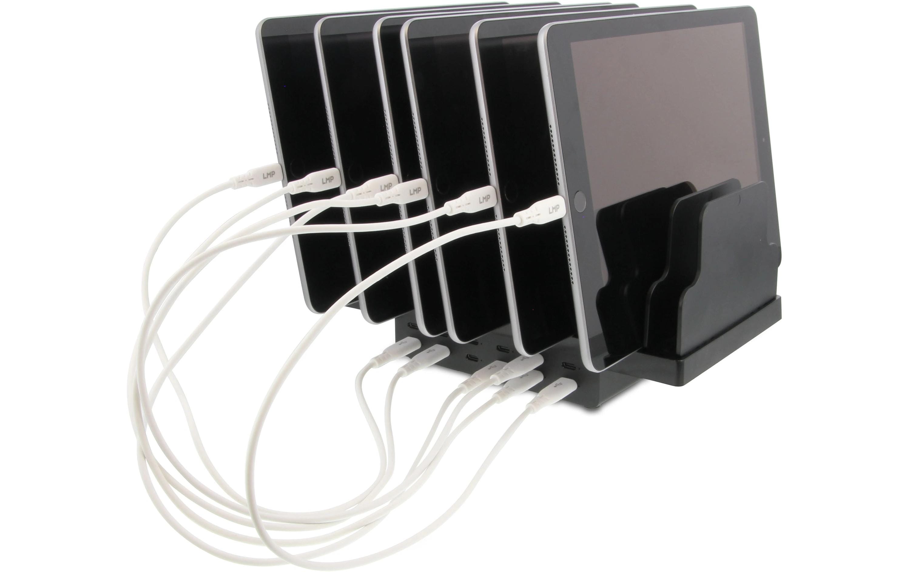 12 Port USB-C SmartCharge 144 W mit Halterung<br>USB-C Power Adapter mit GaN-Technologie für Tablets und Smartphones