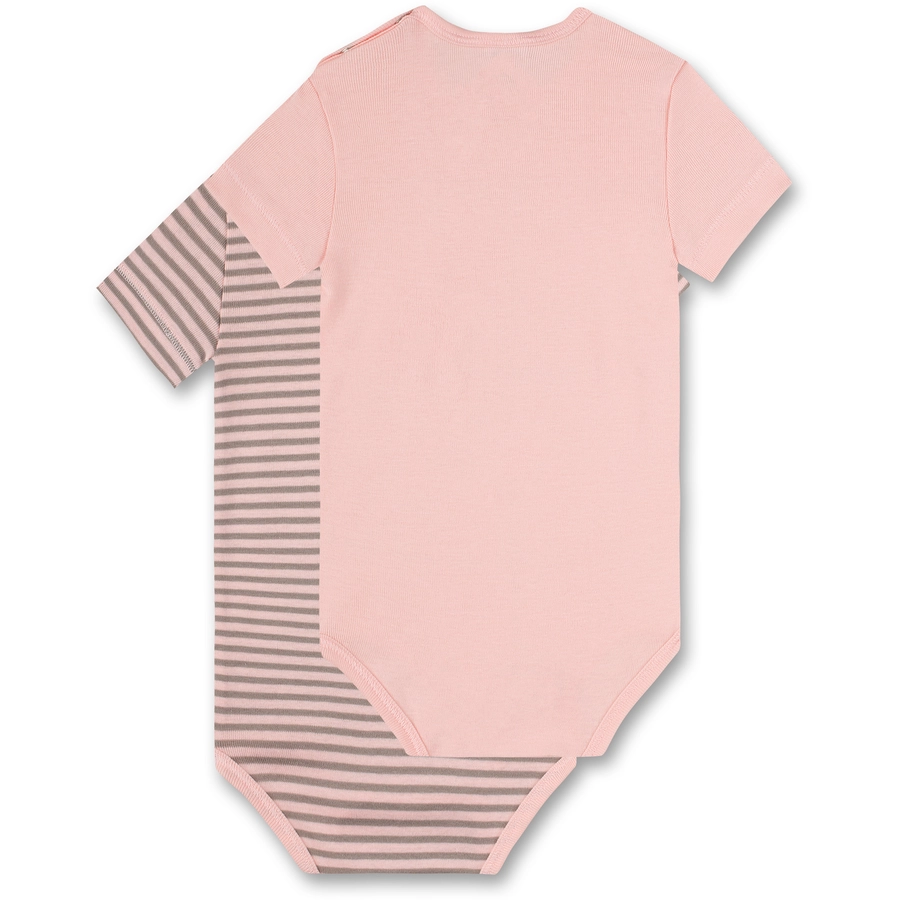 Sanetta Body Doppelpack rosa gestreift