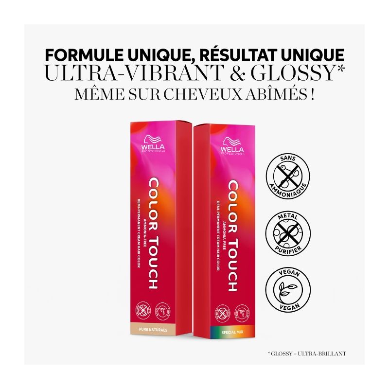 Coloration Color Touch Pure Naturals 4/0 Châtain Moyen Naturel Wella 60ml