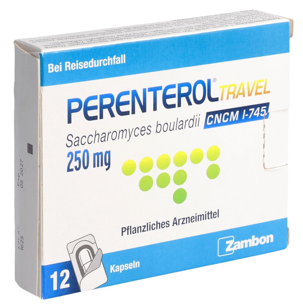 PERENTEROL travel Kaps 250 mg Blist 12 Stk
