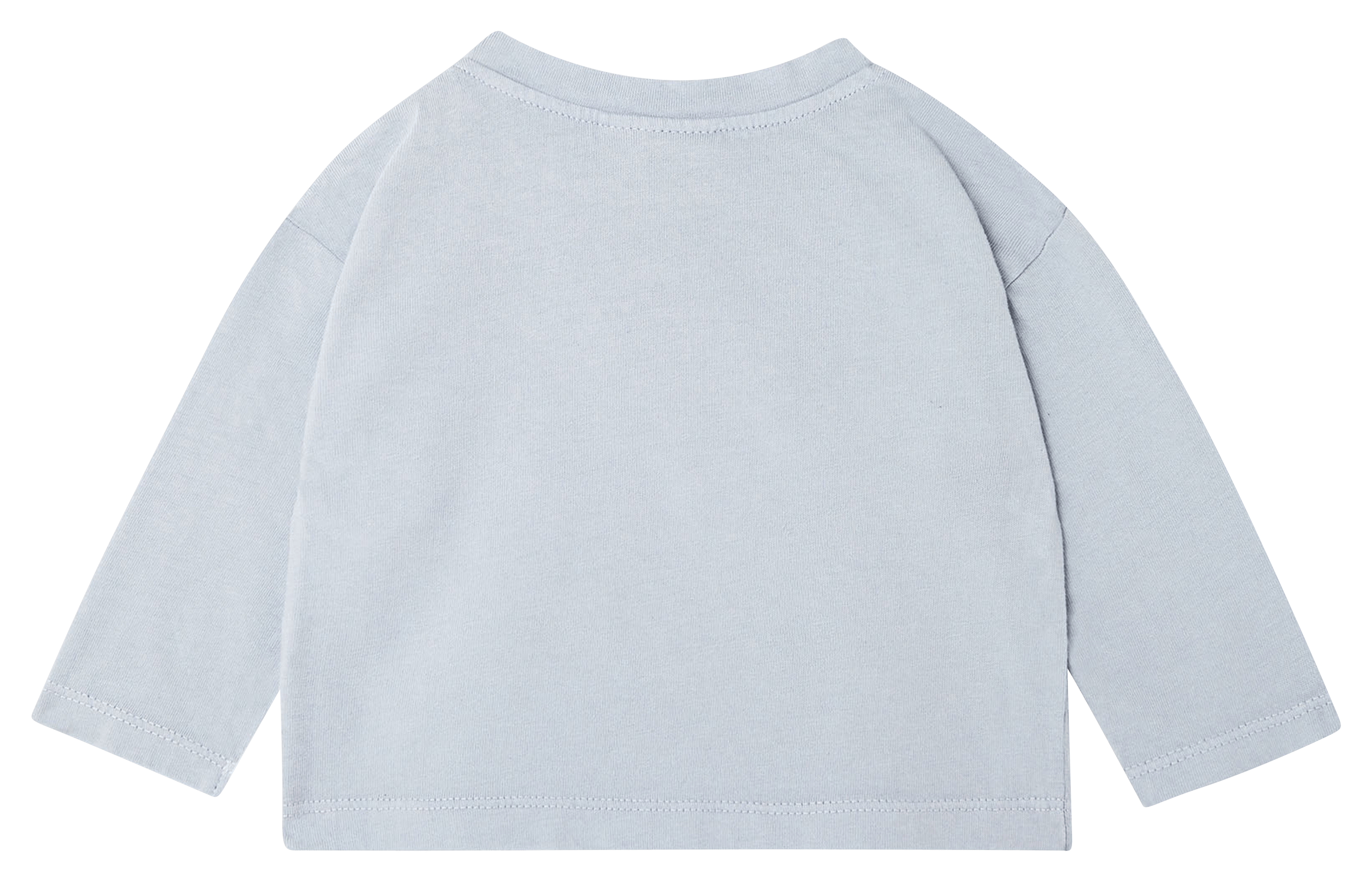 Tee-shirt col rond imprimé en coton| Bleu