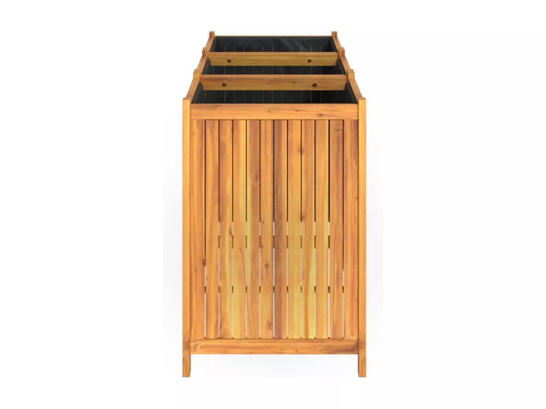 Jardinière bac lit surélevé bois marron 150 x 50 x 75 cm 02_0038122
