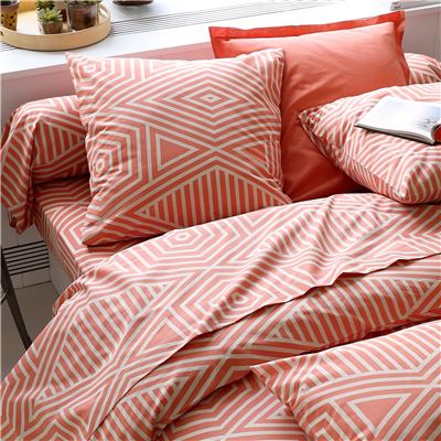 Linge de lit graphique bicolore - BECQUET CRÉATION