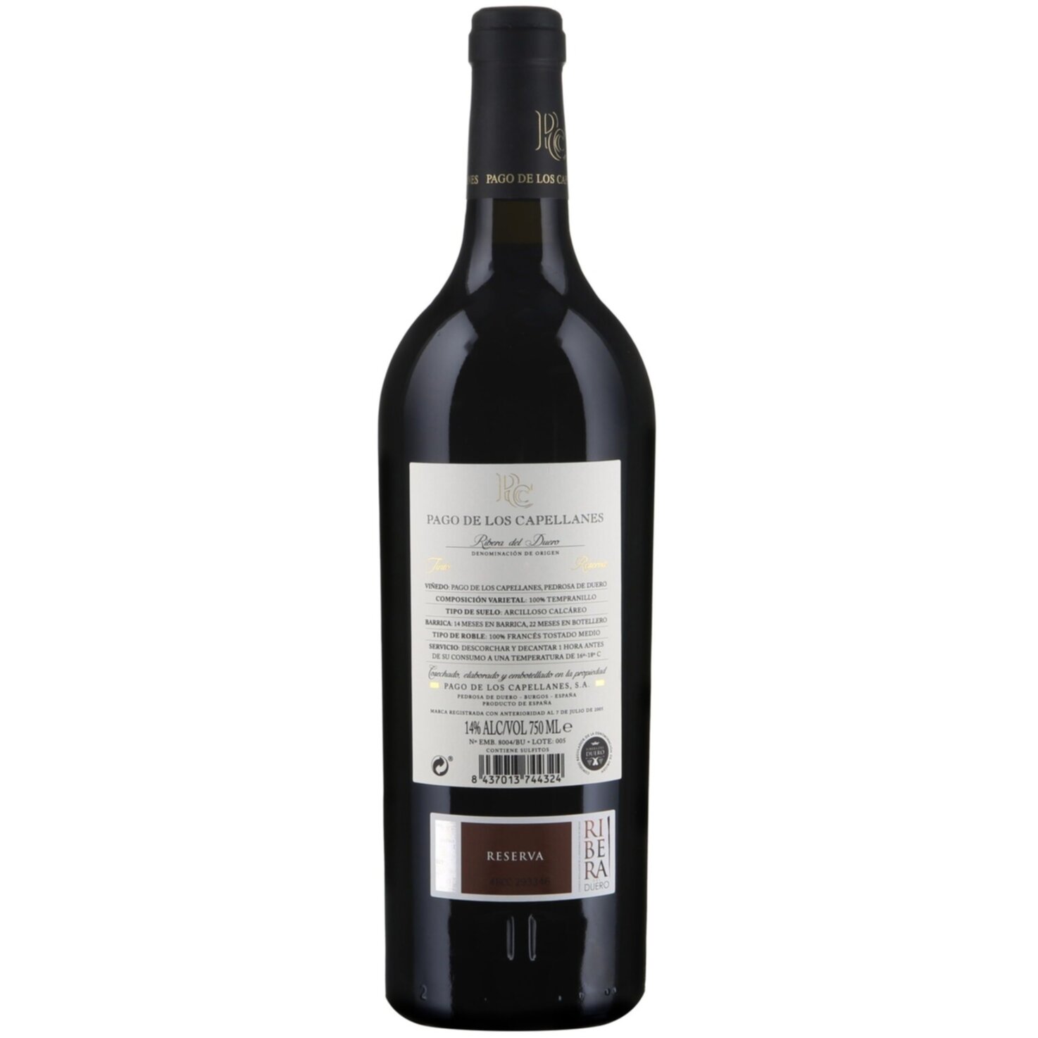 Fine Food Ribera del Duero DO Reserva Pago de los Capellanes -75cl