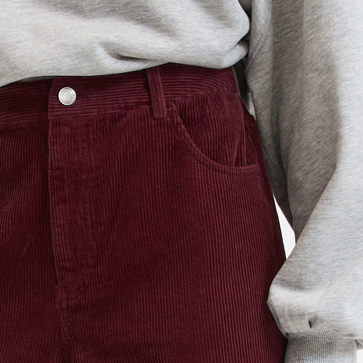 COLEÇÕES LA REDOUTE<br>Jeans largos de veludo cotelê