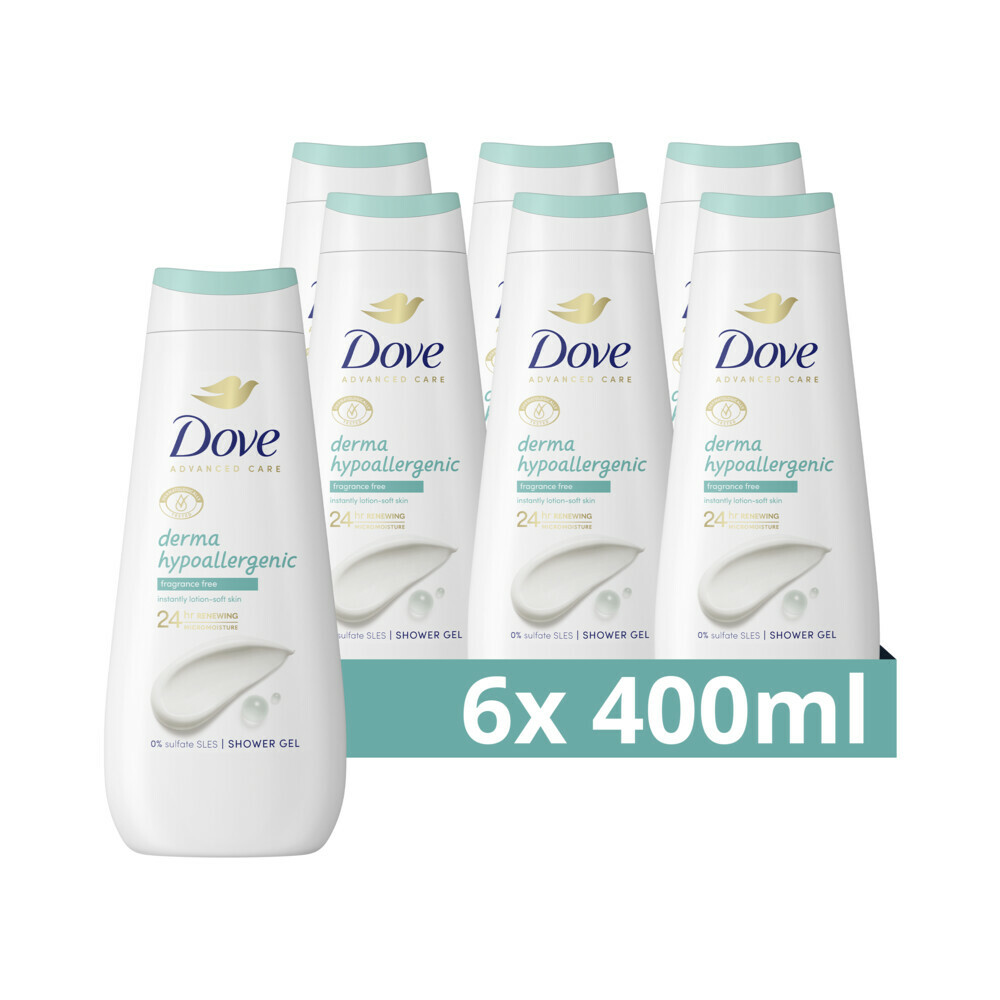 6x Dove Douchecrème Derma Hypo-Allergenic400 ml