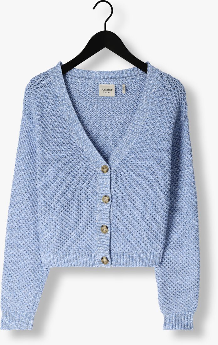 ANOTHER LABEL blauwe another label vest zhour knitted cardigan l/s