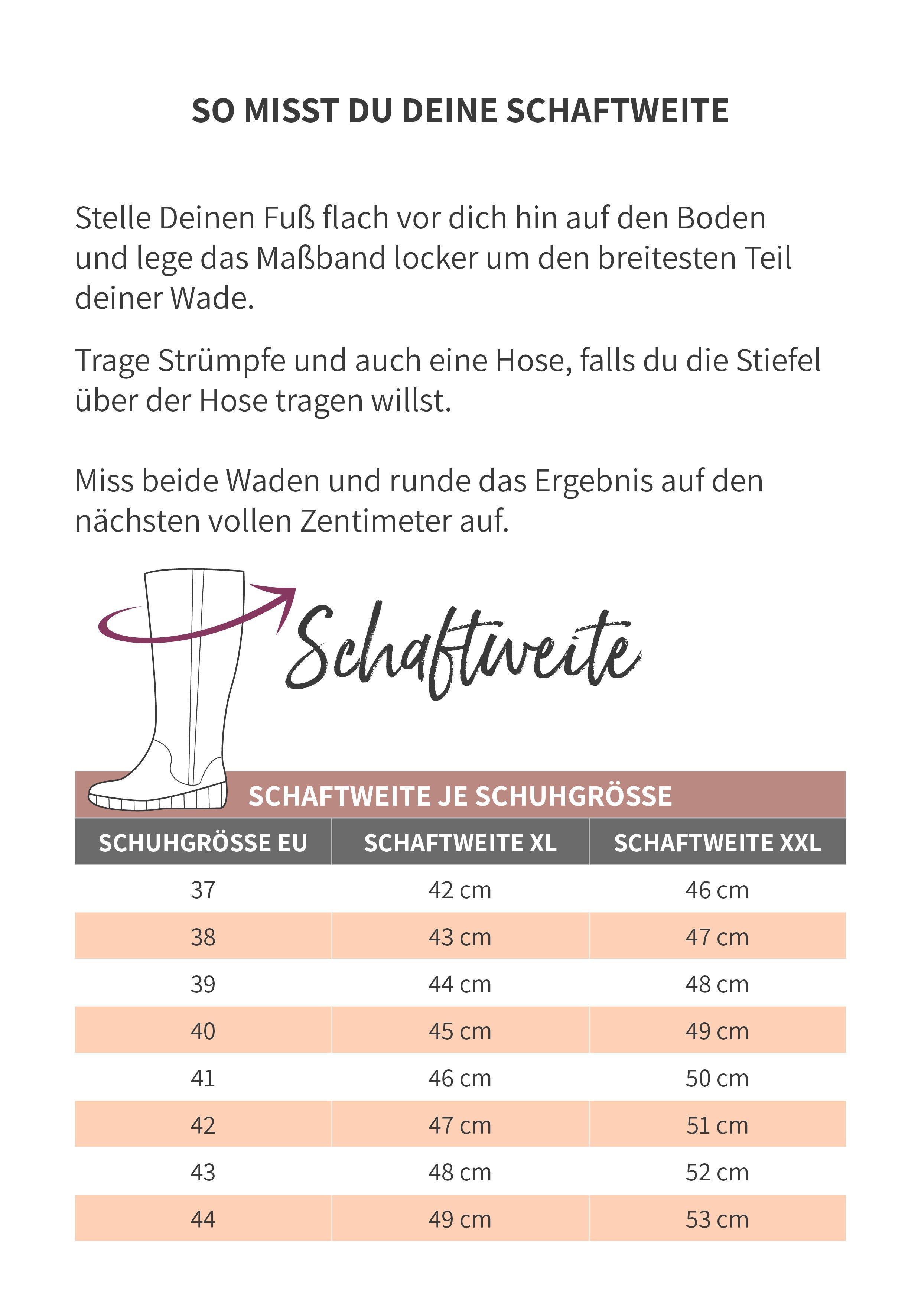 Weitschaftstiefel aus Leder, mit Schnallenbändern