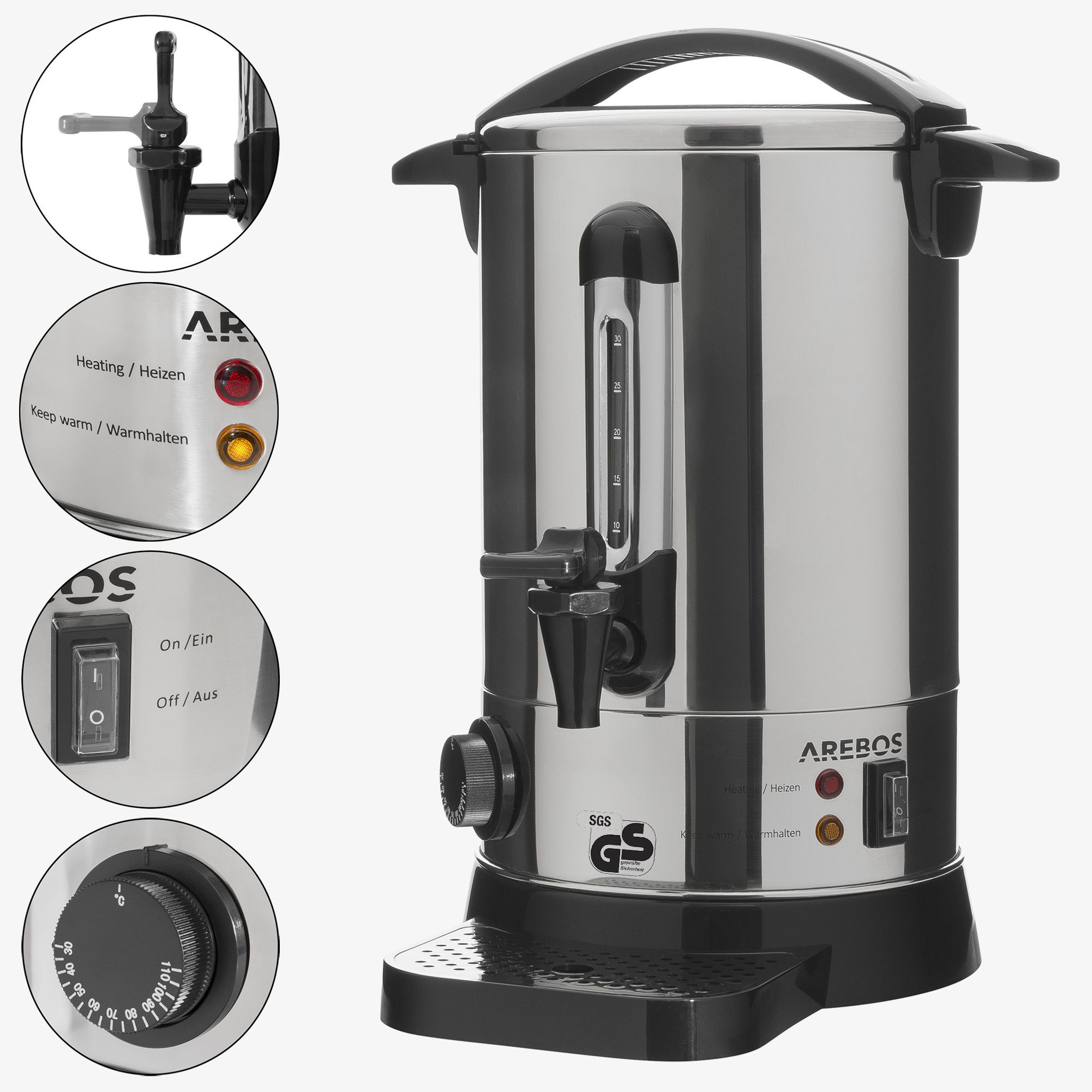 Glühweinkocher 6,8L 950W Edelstahl