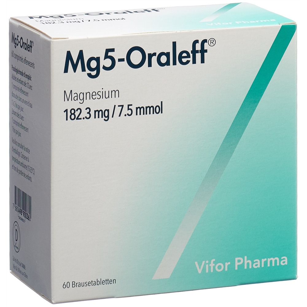 MG5-ORALEFF Brausetabl 7.5 mmol Ds 60 Stk<br>60 Stück, Dose, Brausetablette