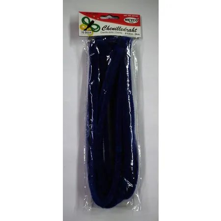 Meyco Chenilledraht, dunkelblau, 8 mm, 50 cm, 10 Stück