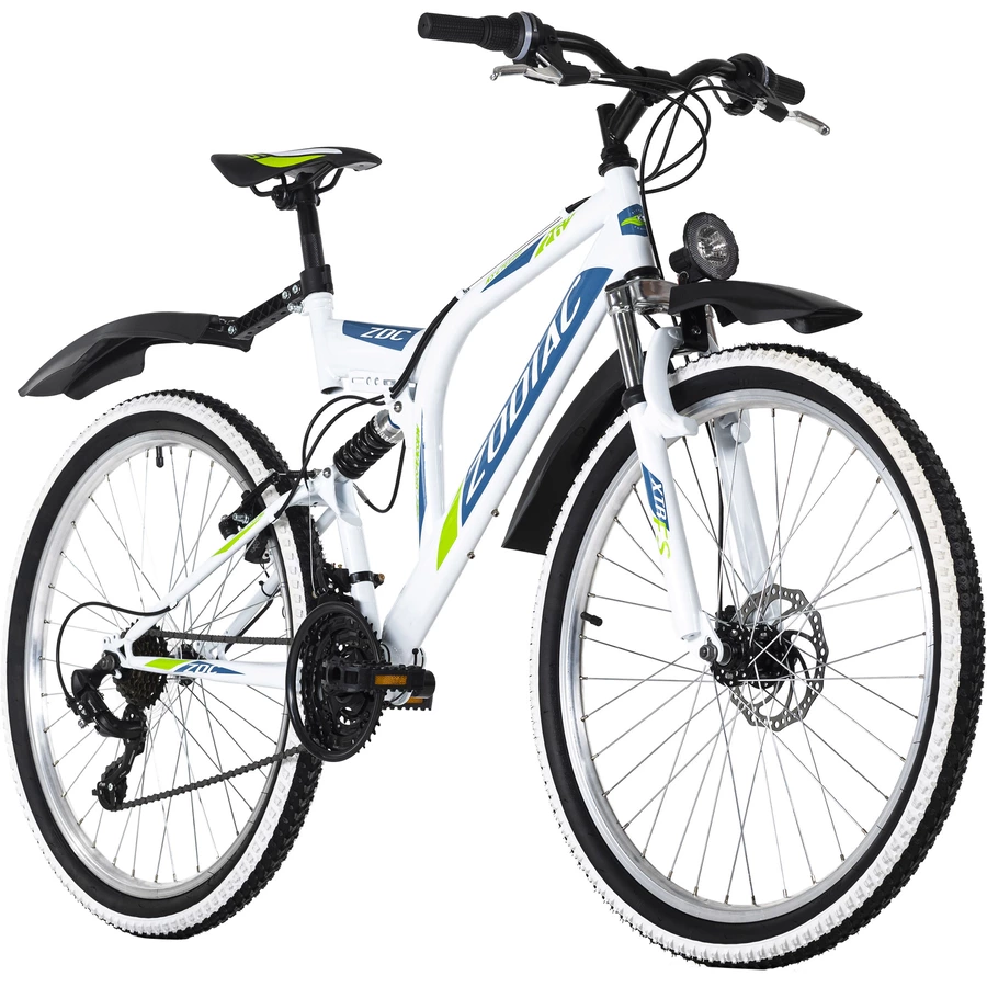 KS Cycling Mountainbike ATB Fully 26 Zoll Zodiac Weiß-Grün