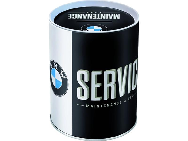 Nostalgic Art Spardose BMW Service Schriftzug Sparkasse in Ölfass-Form