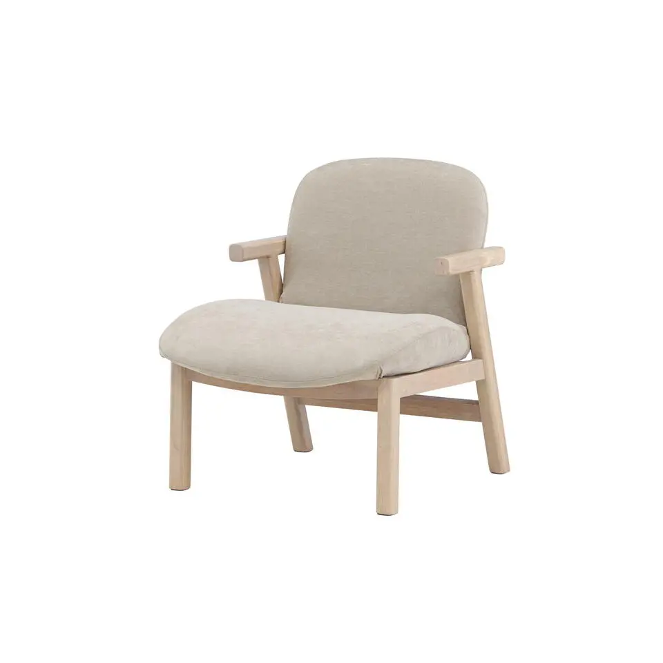 Fauteuil Beige/Whitewash Stof - 67x74x77cm - Rile