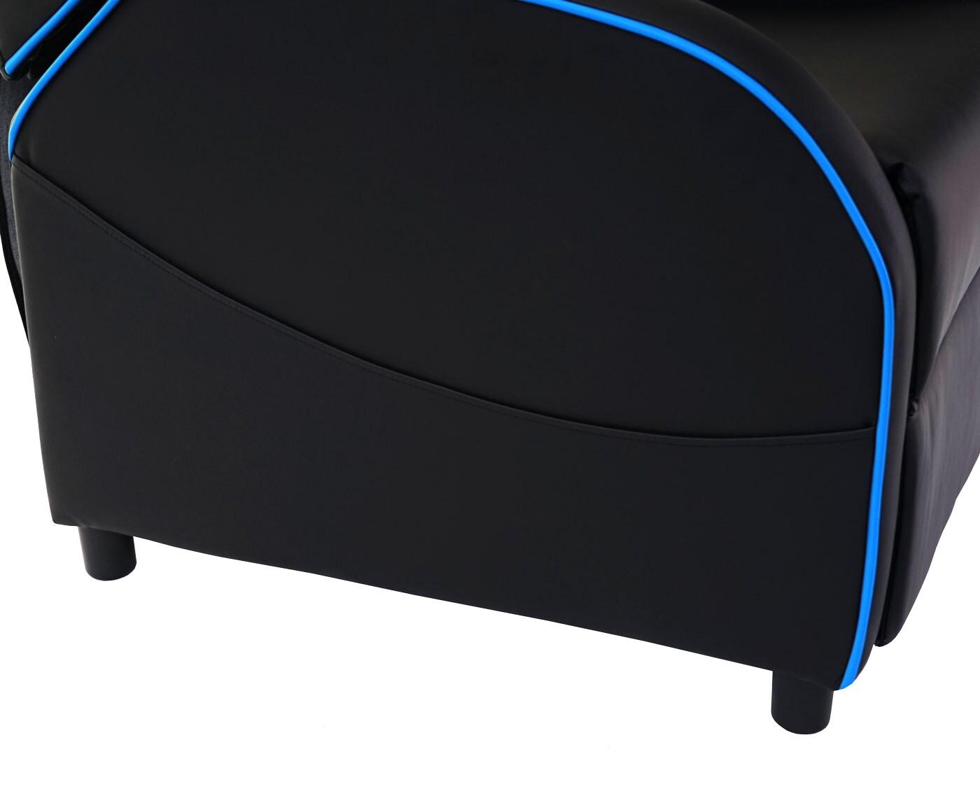 Fernsehsessel MCW-D68, Relaxsessel TV-Sessel Gaming-Sessel, Kunstleder ~ schwarz/blau