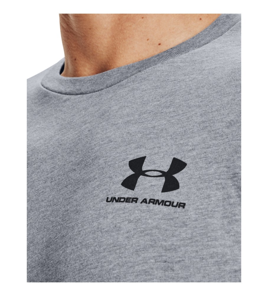 Camiseta de manga curta Under Armour UA Sportstyle cinza claro