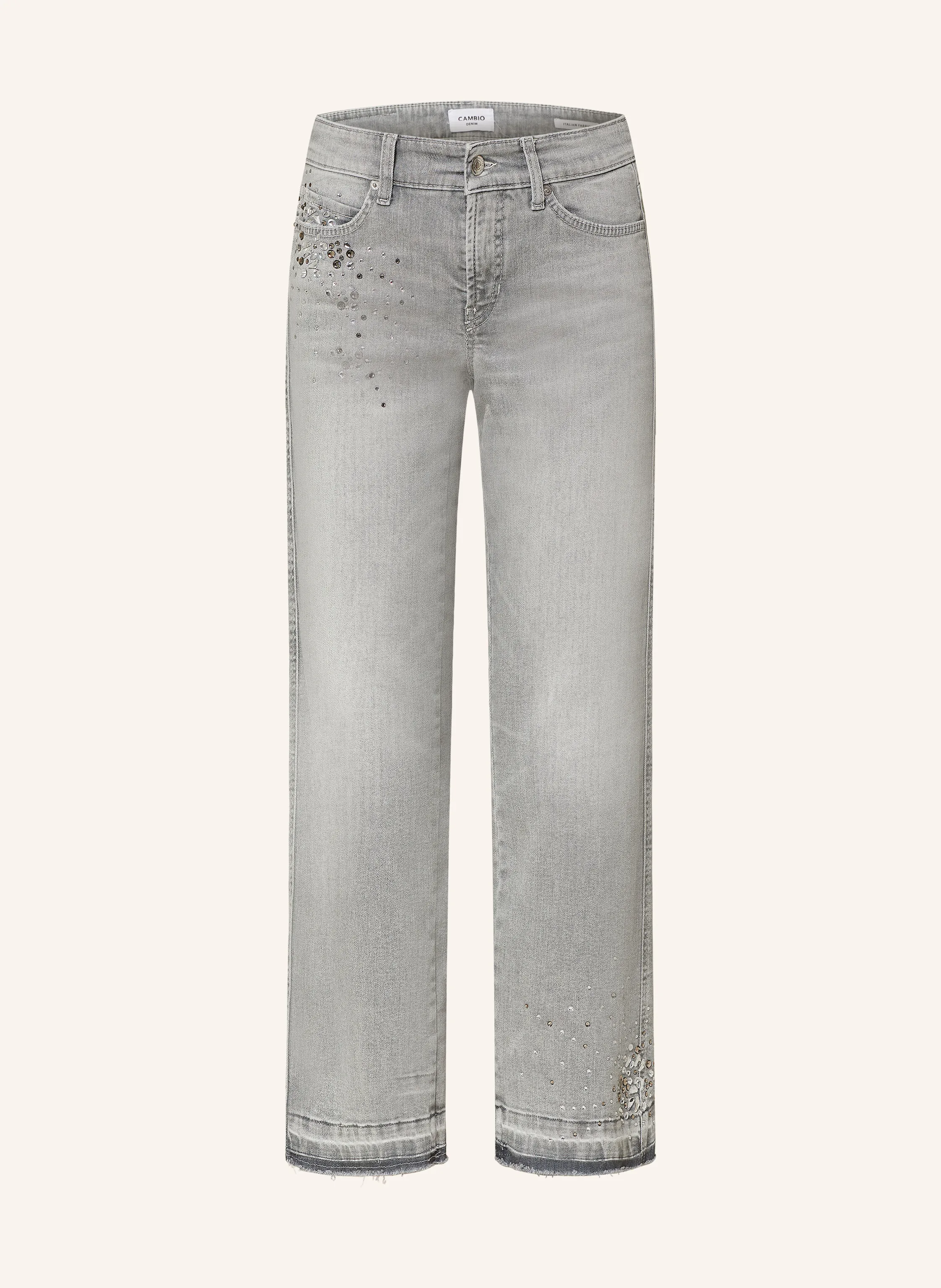 CAMBIO Straight Jeans PARIS mit Schmucksteinen