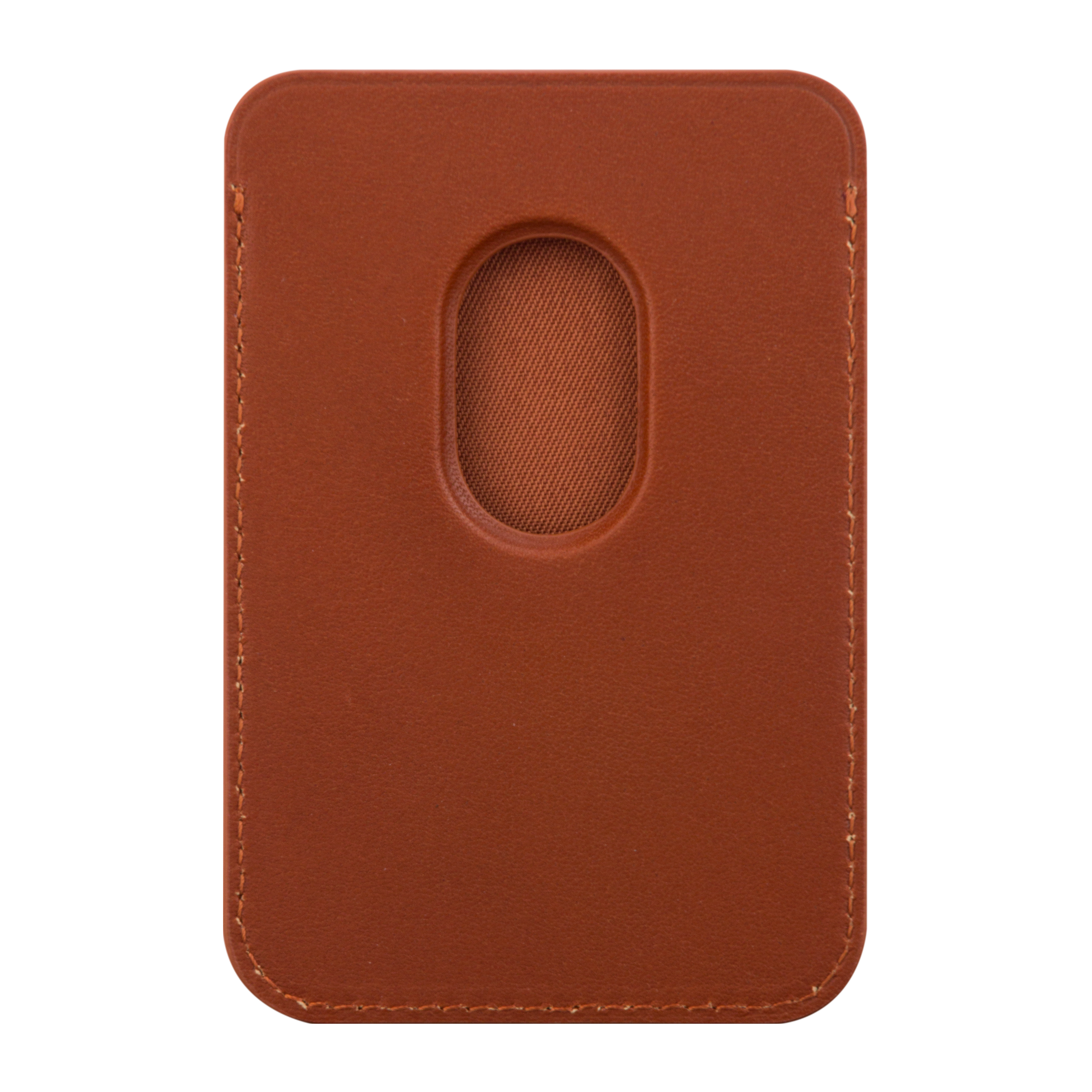 Magnetische MagSafe iPhone Leder Wallet Kreditkarten Halterung Roskilde (ROCCGT001895) - Tan