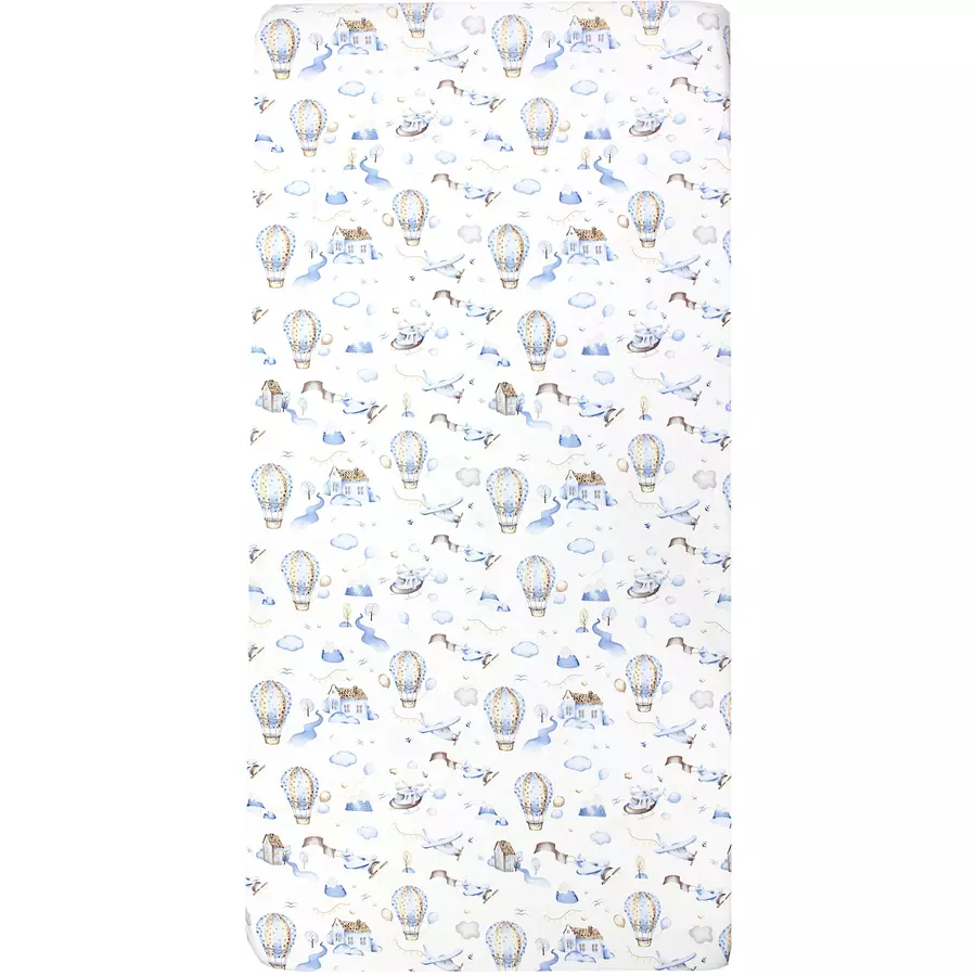 TupTam Baby Kinder Spannbettlaken 2er Pack blauweiß