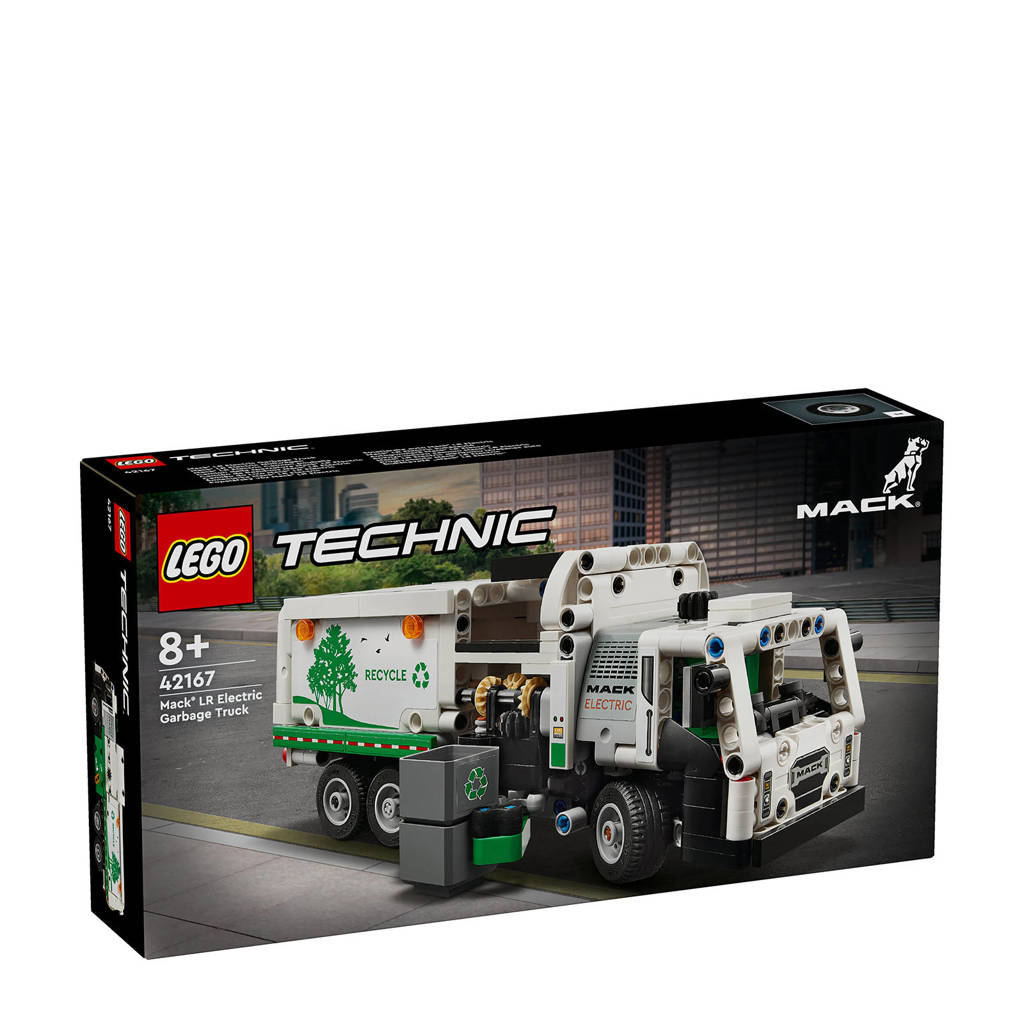 Lego blijft leukMack LR Electric vuilniswagen Speelgoed Vrachtwagen Voertuig Set 42167