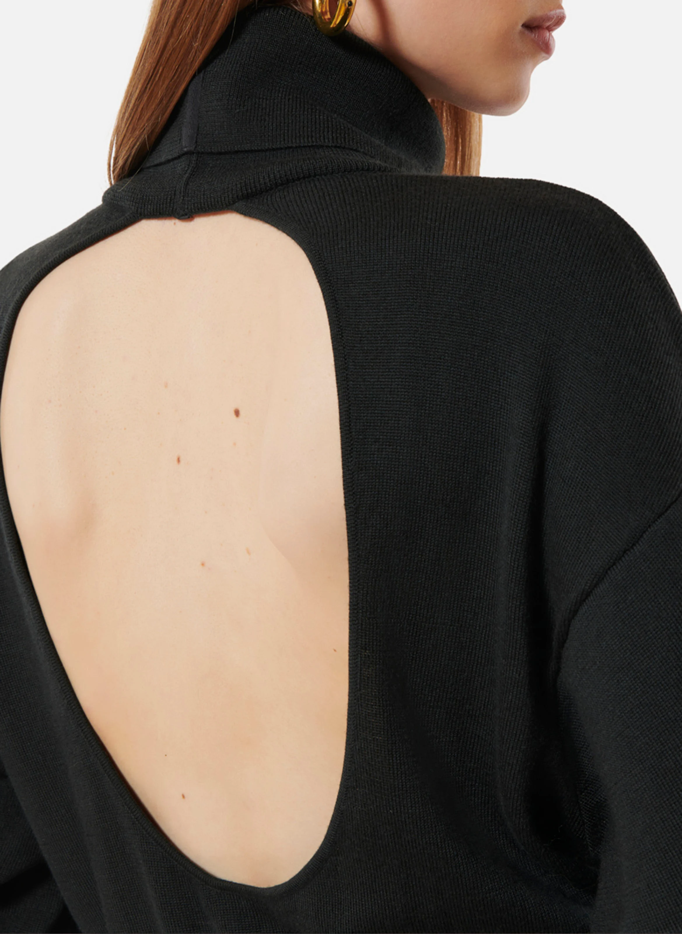 LOVA - Pull col roulé en laine | Noir