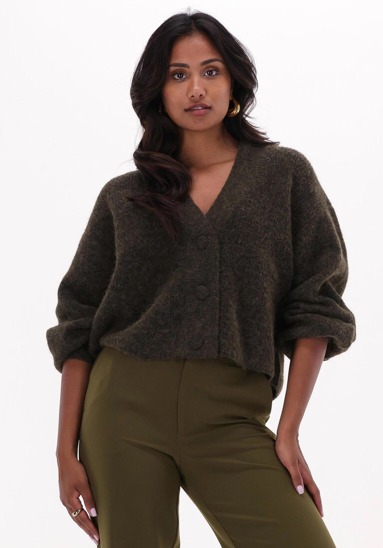 GESTUZ donkergroene gestuz vest alphagz v-cardigan