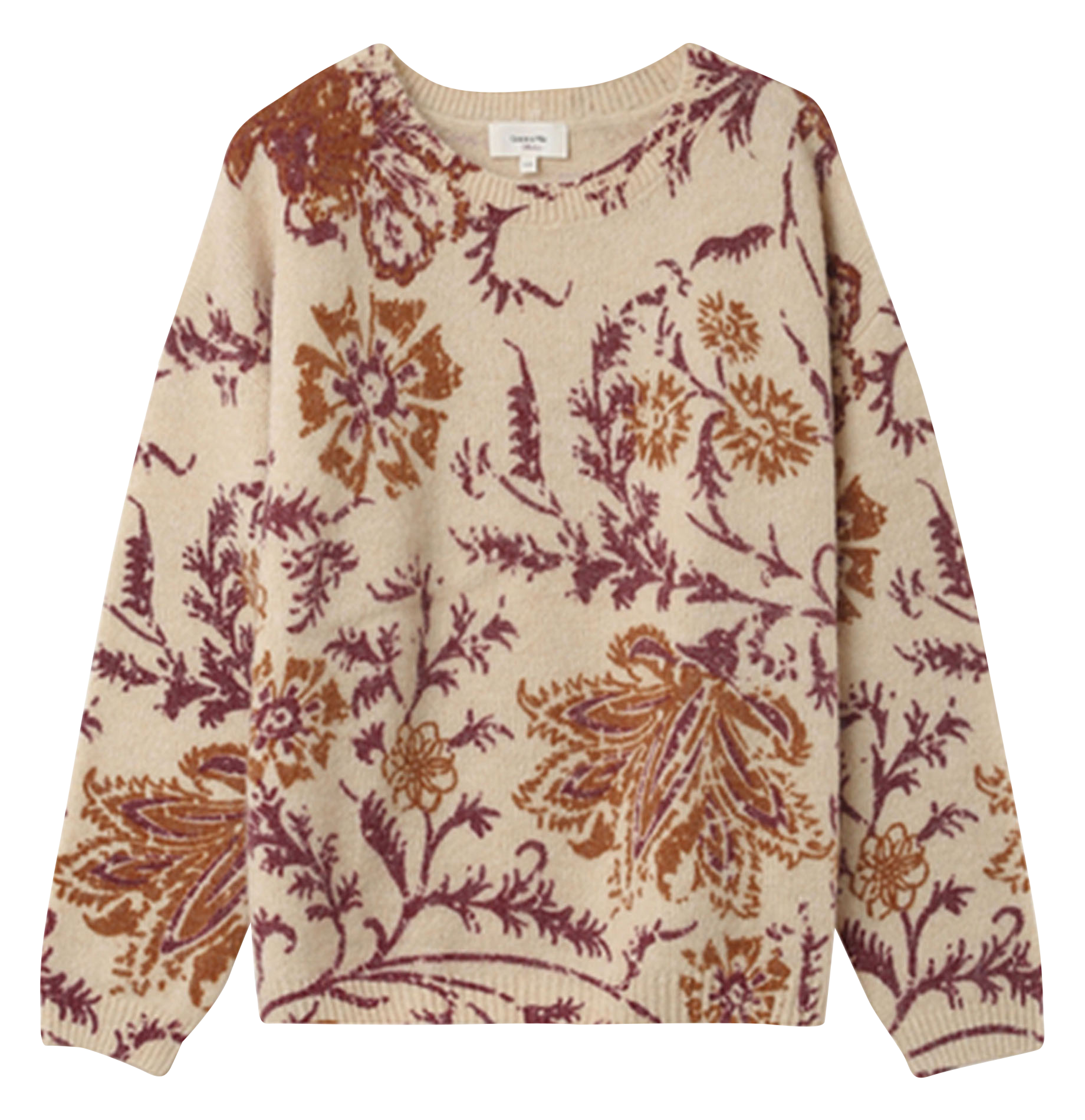 NALA - Pull ample col rond en| Beige