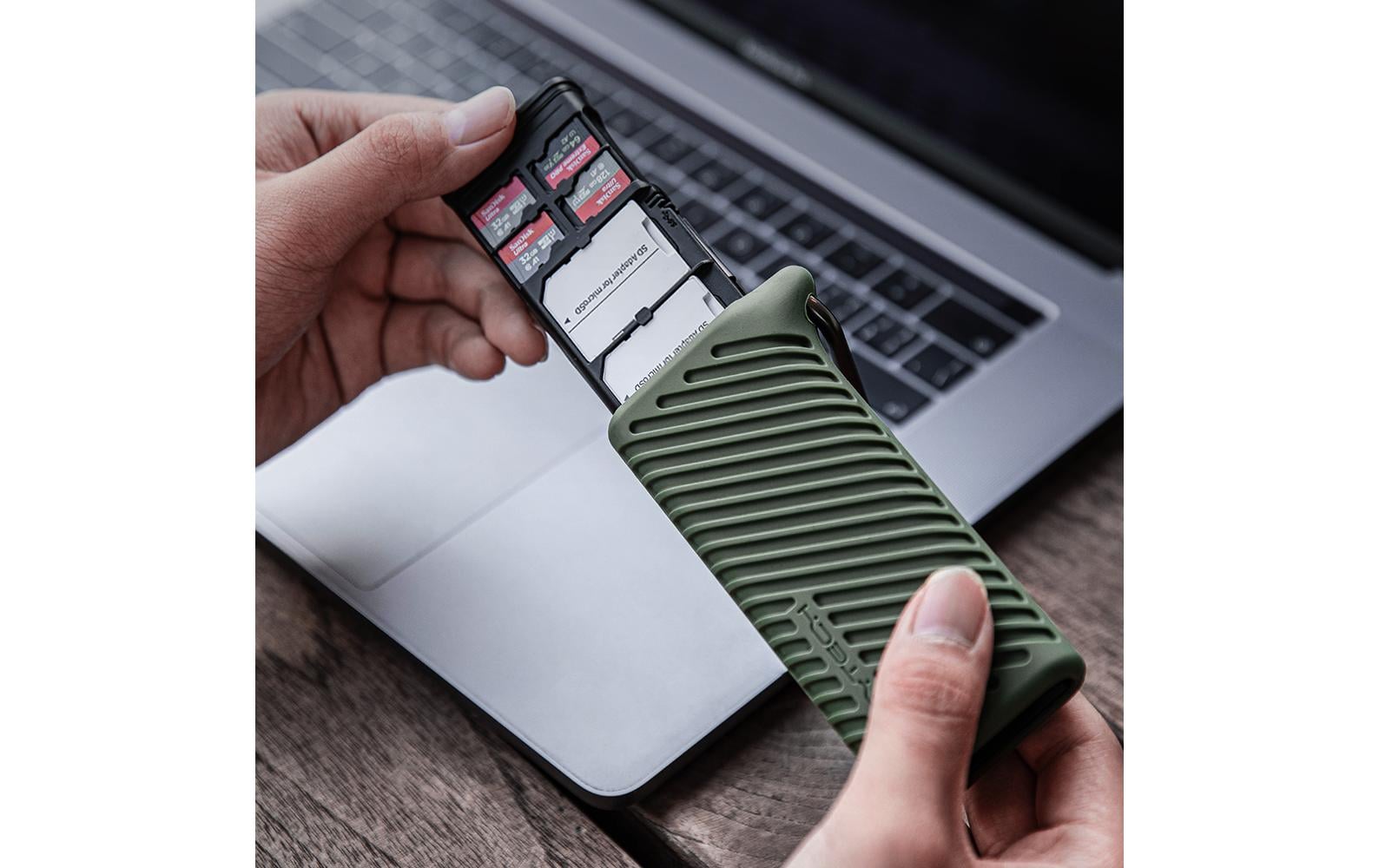 Card Reader Extern High-speed Card Reader Case Typ C GrünHochgeschwindigkeits-Kartenleser mit Gehäuse