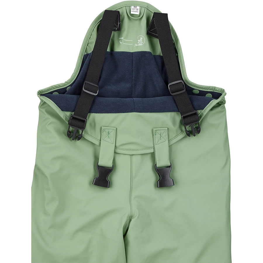 Sterntaler Regenträgerhose gefüttert grün