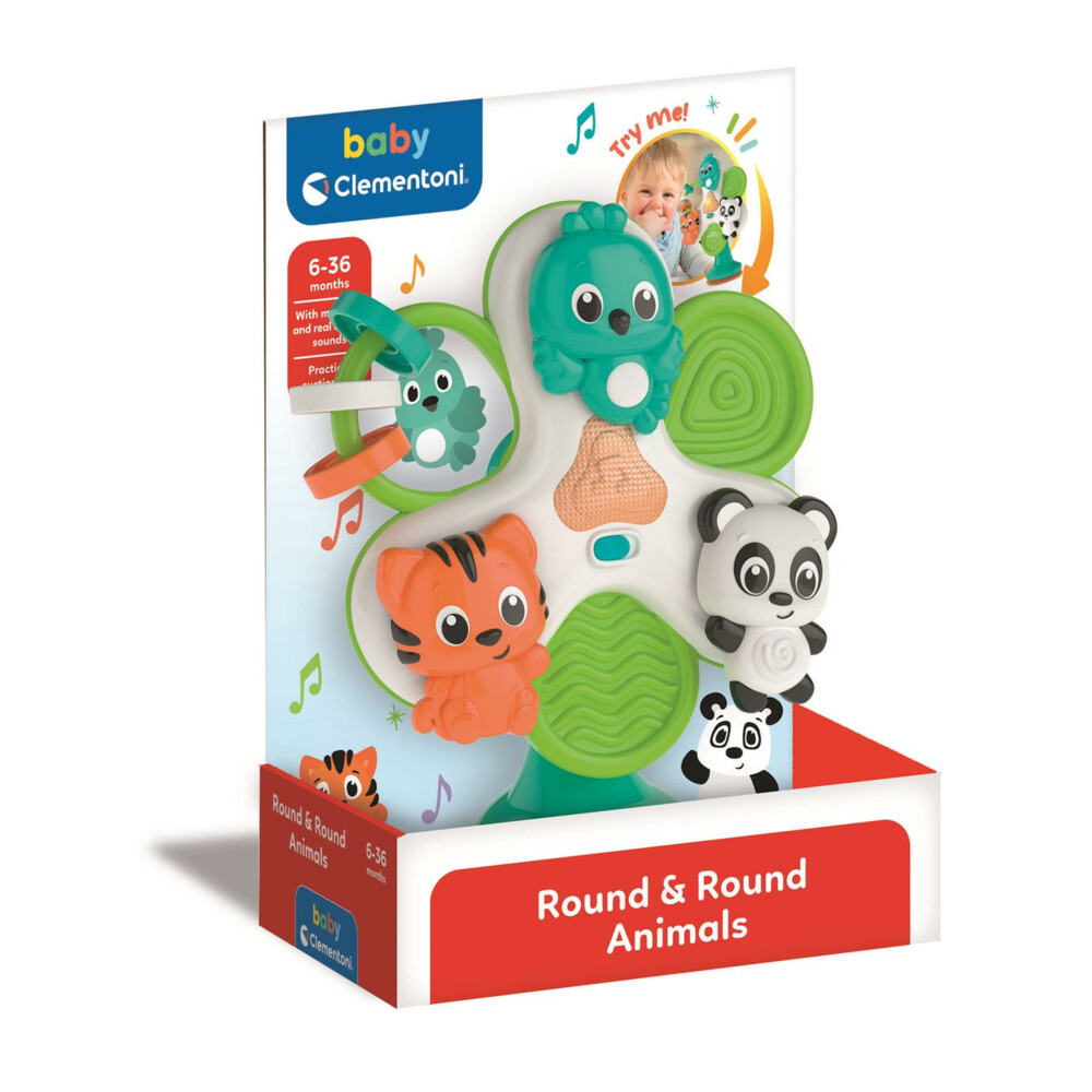 Clementoni Speelgoed voor Kinderstoel Round & Round Animals