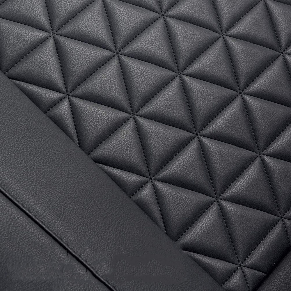 (53x52cm) Universal Leder Auto Sitz Überzug Rutschfeste Vordersitz Unterlage mit Tasche - Schwarz