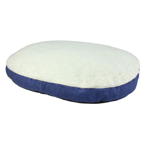 Tapete de pele de carneiro azul para cães