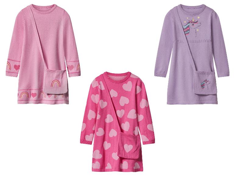 Gebreide kinder jurk met tasje