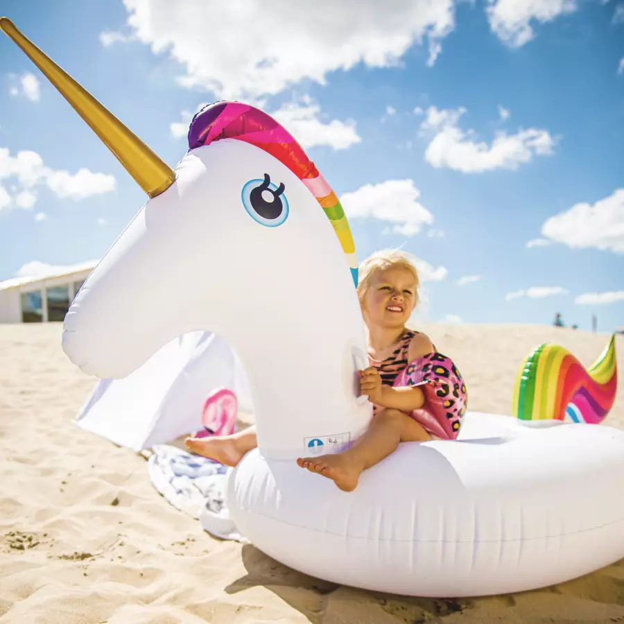 Swim Essentials Aufblasbares Einhorn Weiß XL