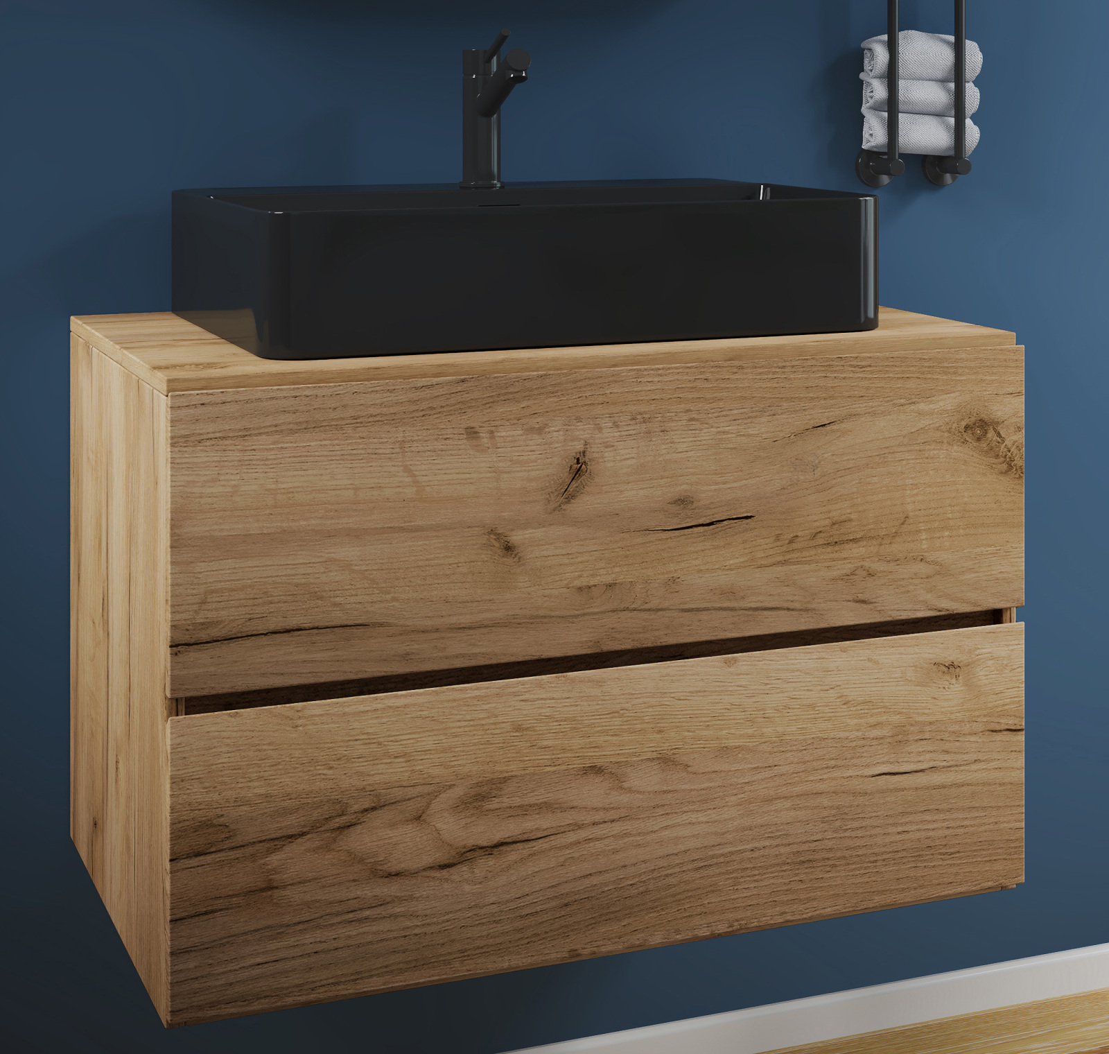 Waschtisch LENDAS BL S - Honig-Eiche - 80 cm
