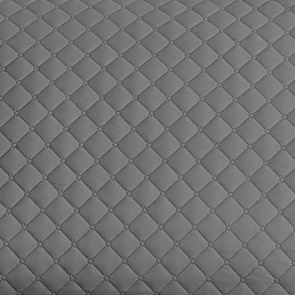 Capa protetora para sofá Vipalia com estampa de diamante. Cinza escuro. Chaise longue esquerda de 240 cm.