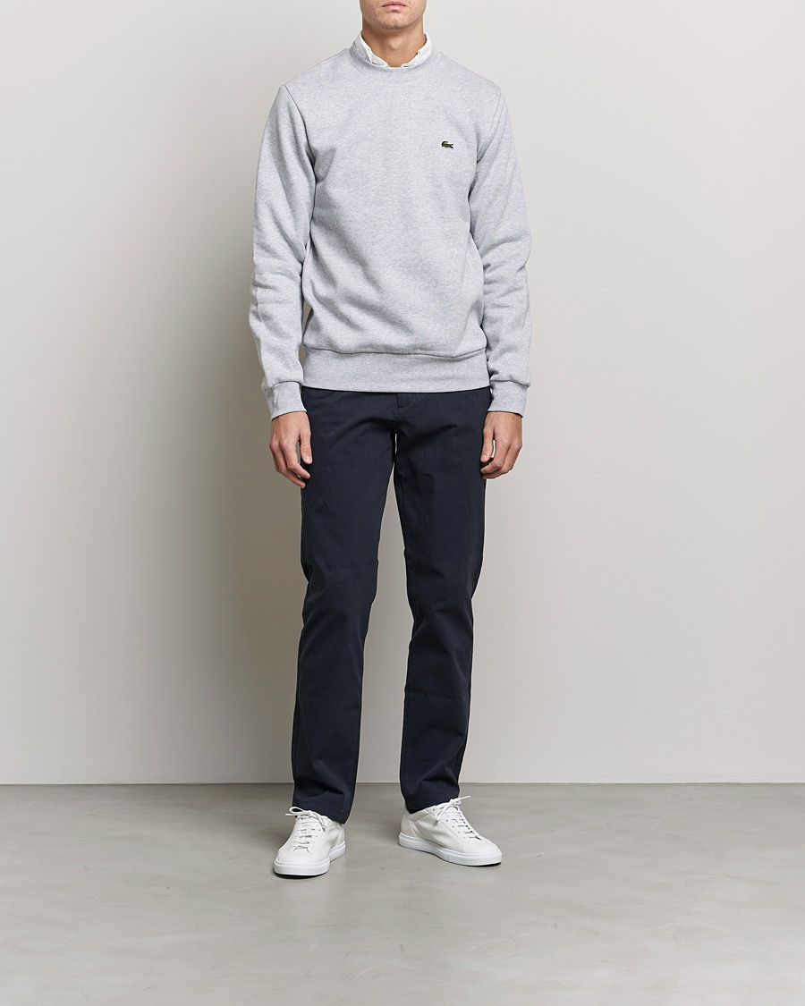 Lacoste Crew Neck Sweatshirt Silver Chine