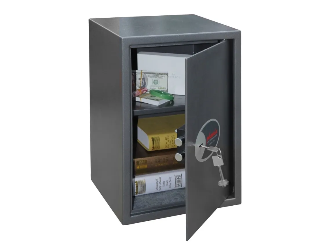 Phoenix Safe Co. SS0804K, Grafit, Metallic, Flad nøgle, 51 L, Stål, Gulv, 350 mm