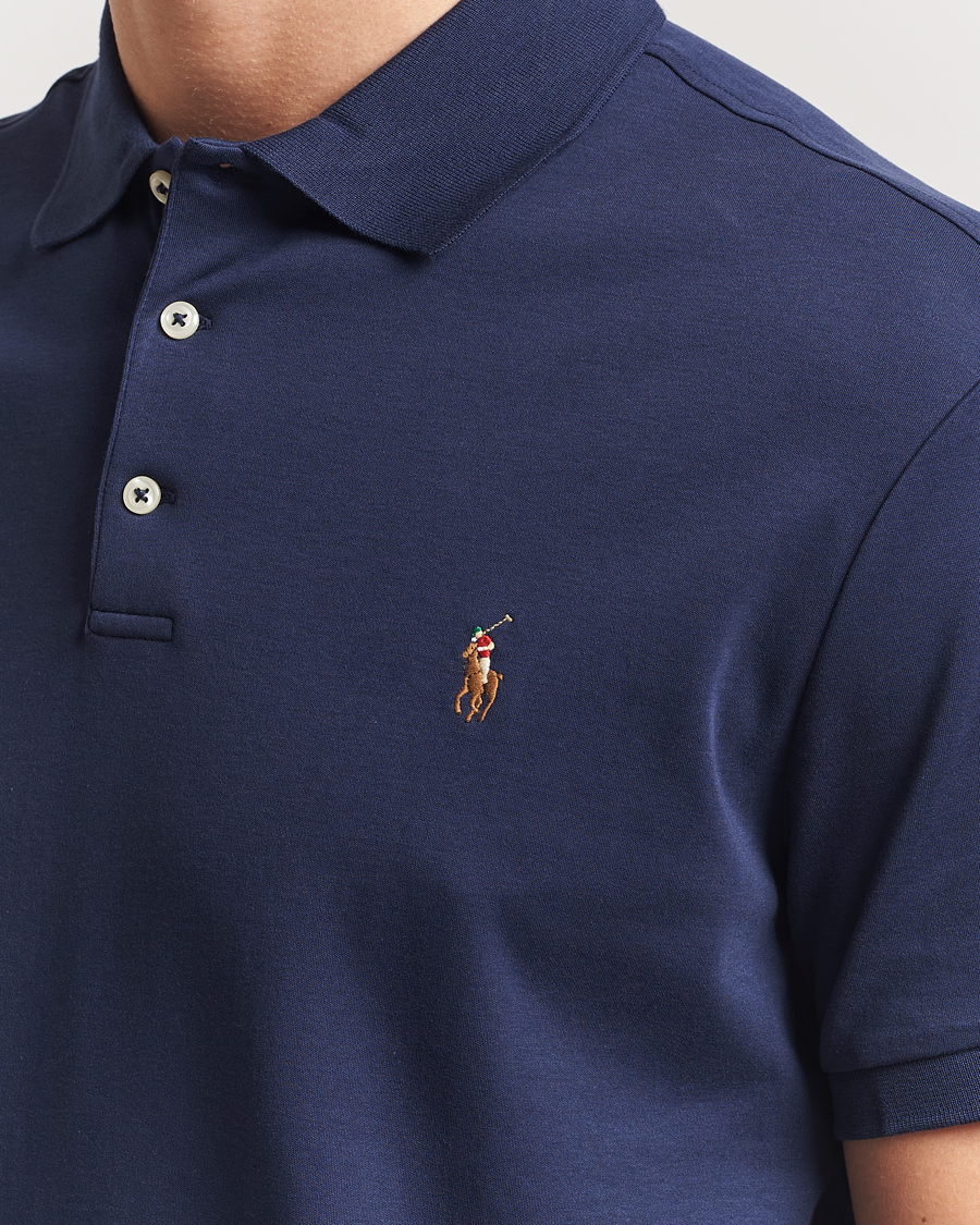 Polo Ralph Lauren Custom Slim Fit Cotton Polo Refined Navy