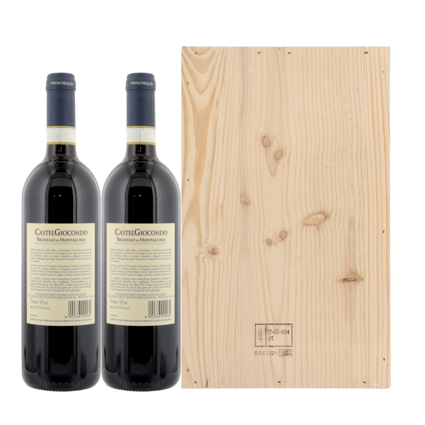 Brunello di Montalcino DOCG Castel Giocondo Marchesi de'Frescobaldi Geschenkbox 2x75cl -150cl