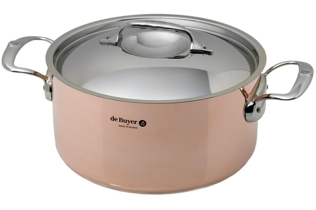 de Buyer Prima Matera braadpan 24 cm met RVS deksel DEB6242.24