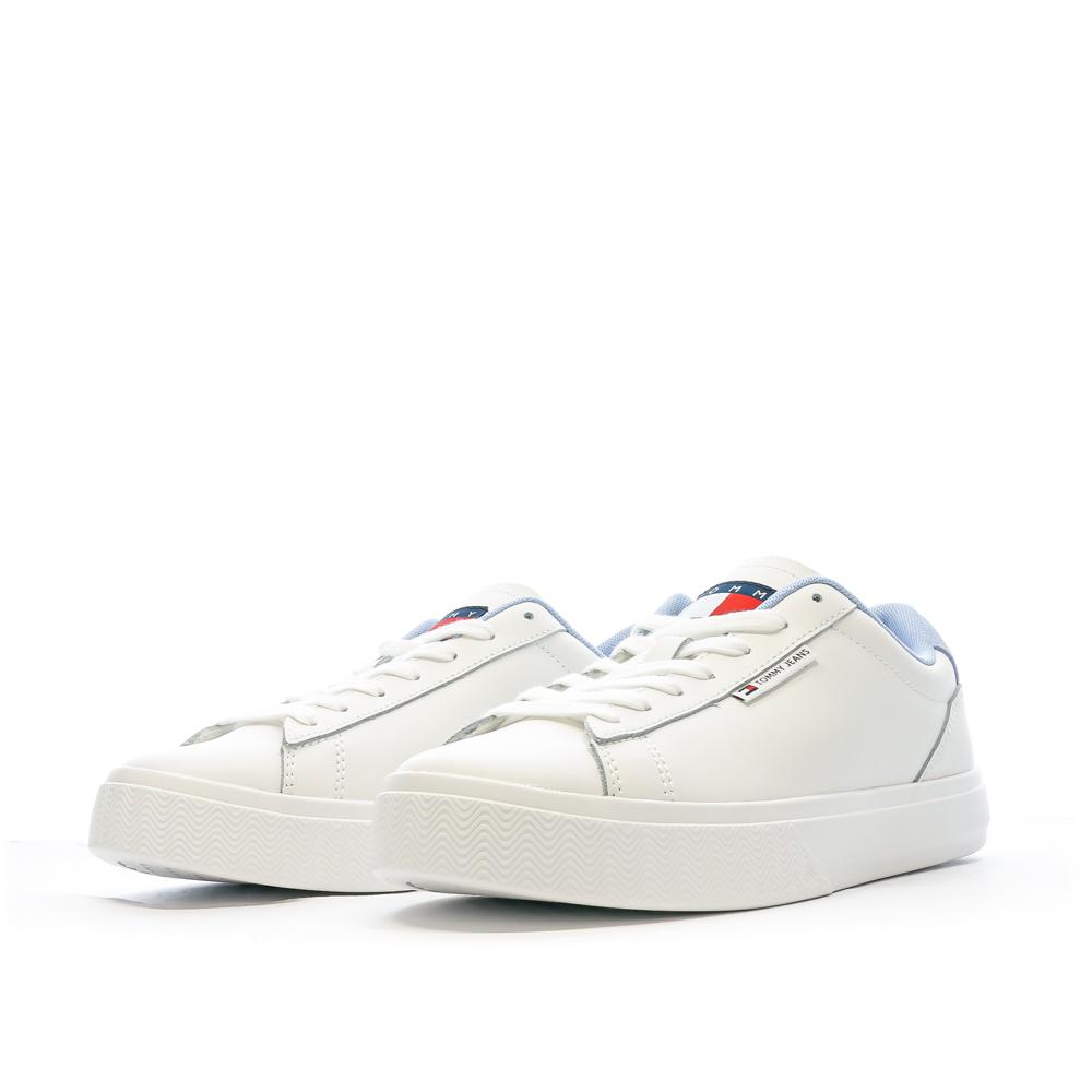 Tommy Hilfiger Baskets Blanches/Bleu Femme Tommy Hilfiger Cupsole Sneaker